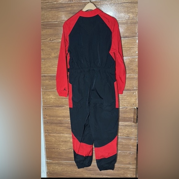 Nike Jordan Women Black Varsity Red Flight Suit Jumpsuit Size medium NWT - Picture 9 of 16